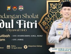 Kapolres Sidrap Ajak Warga Shalat Idul Fitri Bersama di Mapolres, Pererat Silaturahmi