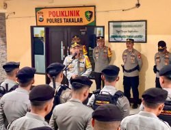 Kapolres Takalar Pimpin Apel Kesiapan Pengamanan Malam Takbiran Hari Raya Idul Fitri 1445 H/2024 M