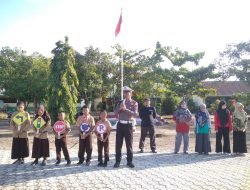 Satlantas Polres Sidrap Ajak Pelajar SDN 14 Pangkajene Mengenal Rambu Lalu Lintas