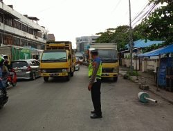 Hadir Untuk Masyarakat, Unit Lantas Polsek Ujung Tanah Gelar Gatur Lalu Lintas Di Jalan Raya