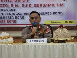 Kapolres Bone Sambut Tim Birorena Polda Sulsel Dalam Rangka Studi Kelayakan Perubahan dan Peningkatan Tipe Polres Bone