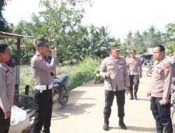 Kapolres Sidrap Survey Lokasi Penyaluran Bantuan Kapolda Sulsel dan Ketua Bhayangkari Untuk Korban Bencana di Dua Pitue