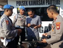 Tingkatkan Pengawasan Anggota, Kapolsek Paotere Cek Perlengkapan Senjata Api