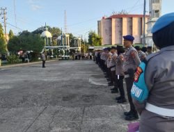Kabag Ops Polres Sinjai Pimpin Apel Gabungan Kesiapan Pam Pemberangkatan JCH Kab.Sinjai