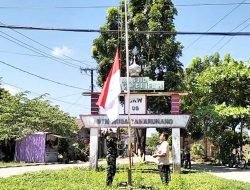 Wujud Kepedulian Danramil 01 Somba Opu, Ganti Bendera Merah Putih yang Lusuh Dengan yang Baru