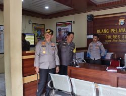 Kapolres Sidrap bersama PJU Lakukan Pengecekan di Ruang Pelayanan Publik