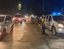 Polres Sidrap Tingkatkan Kamseltibcar Lantas Melalui Patroli Blue Light