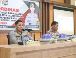Dalam Rangka Pengamanan Pilkada 2024, Kapolres Sidrap Pimpin Rapat Koordinasi Kesiapan Ops Mantap Praja 