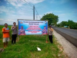 Bentuk Upaya Antisipasi Kecelakaan Lalu Lintas di Wilayah Hukumnya, Polsek Polut Pasang Papan Bicara