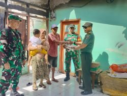 Kepedulian Danramil 06/Bajeng Beri Bantuan Untuk Warga Korban Kebakaran