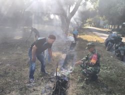 Babinsa Koramil 02 Parangloe Gotong Royong Laksanakan Karya Bakti Pembersihan Saluran Air