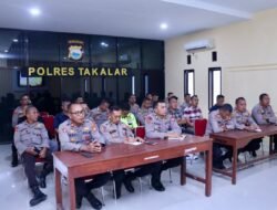 Kapolres Takalar Pimpin Rapat Kesiapan Panitia HUT Bhayangkara ke-78