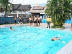 Samapta Periodik I Tahun 2024, Kodim 1409 Gowa Laksanakan Ketangkasan Renang Prajurit