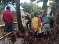 Babinsa Koramil 08 Bontonompo Turut Kerja Bakti Bangun Saluran Irigasi