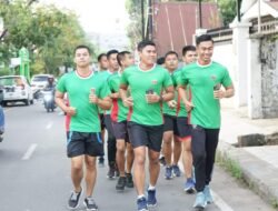 Tingkatkan Kebugaran dan Kesehatan Tubuh, Personel Kodim 1409/Gowa Olahraga Bersama