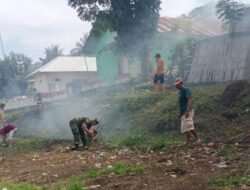 Peduli Lingkungan Babinsa Koramil Tompobulu Bersama Warga Laksanakan Karya Bakti