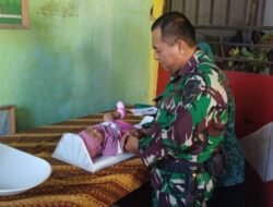 Cegah Stunting Babinsa Koramil 03/Bontomarannu Aktif Dampingi Pelaksanaan Posyandu