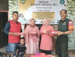 Cegah Stunting, Babinsa Koramil 03 Bontomarannu Dampingi PMT Kepada Ibu Hamil dan Balita