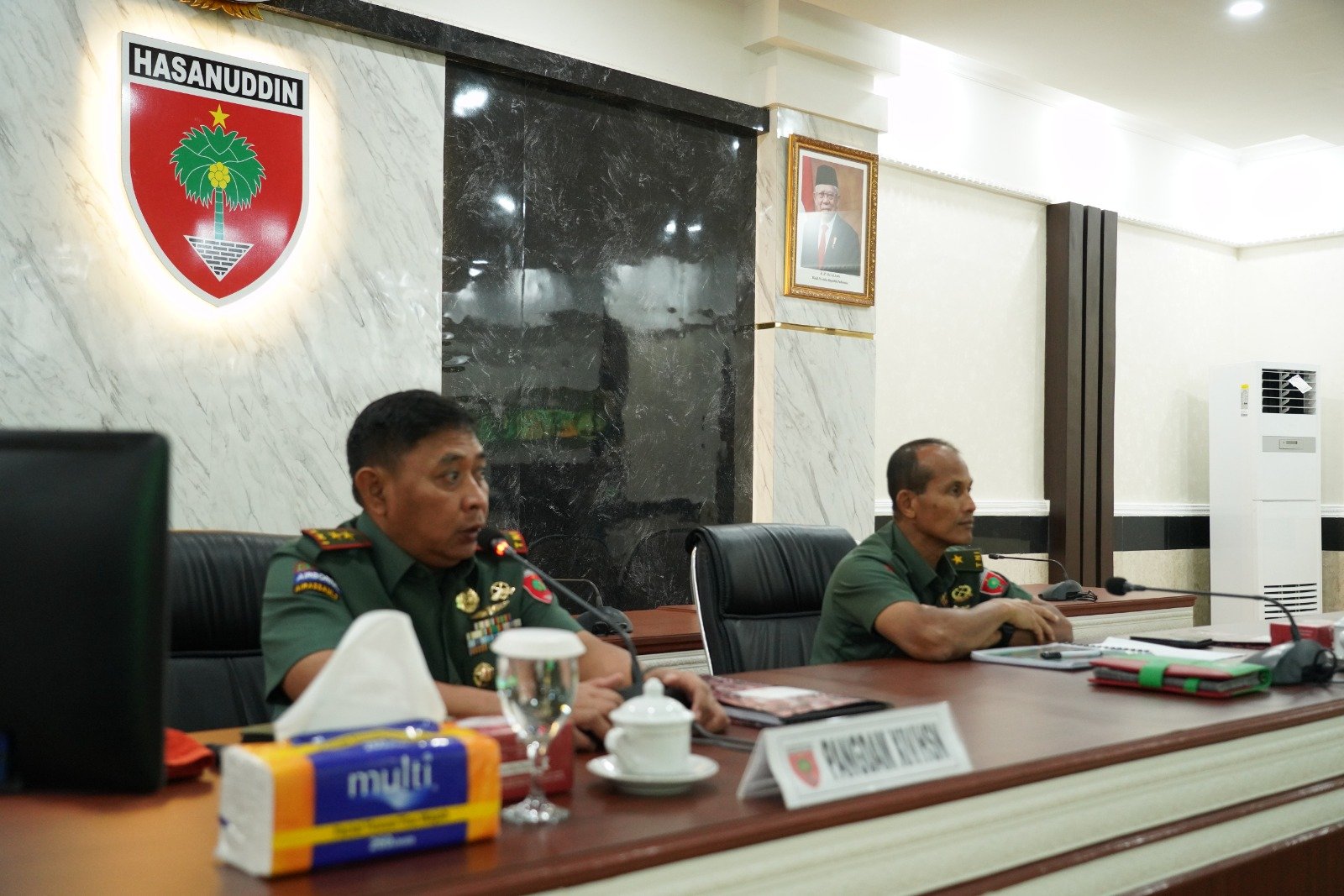 Pangdam XIV/Hsn Terima Paparan RGB Latihan Pratugas Operasi Satgas Pamtas Darat RI-Malaysia Yonzipur 8/SMG TA. 2024