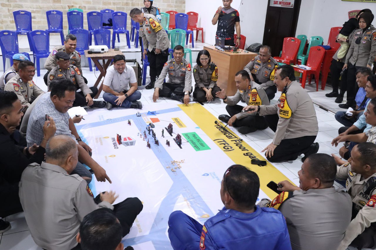 Kapolres Pelabuhan Makassar Pimpin TFG dalam Rangka Operasi Mantap Praja 2023, Pengamanan Pemilukada 2024