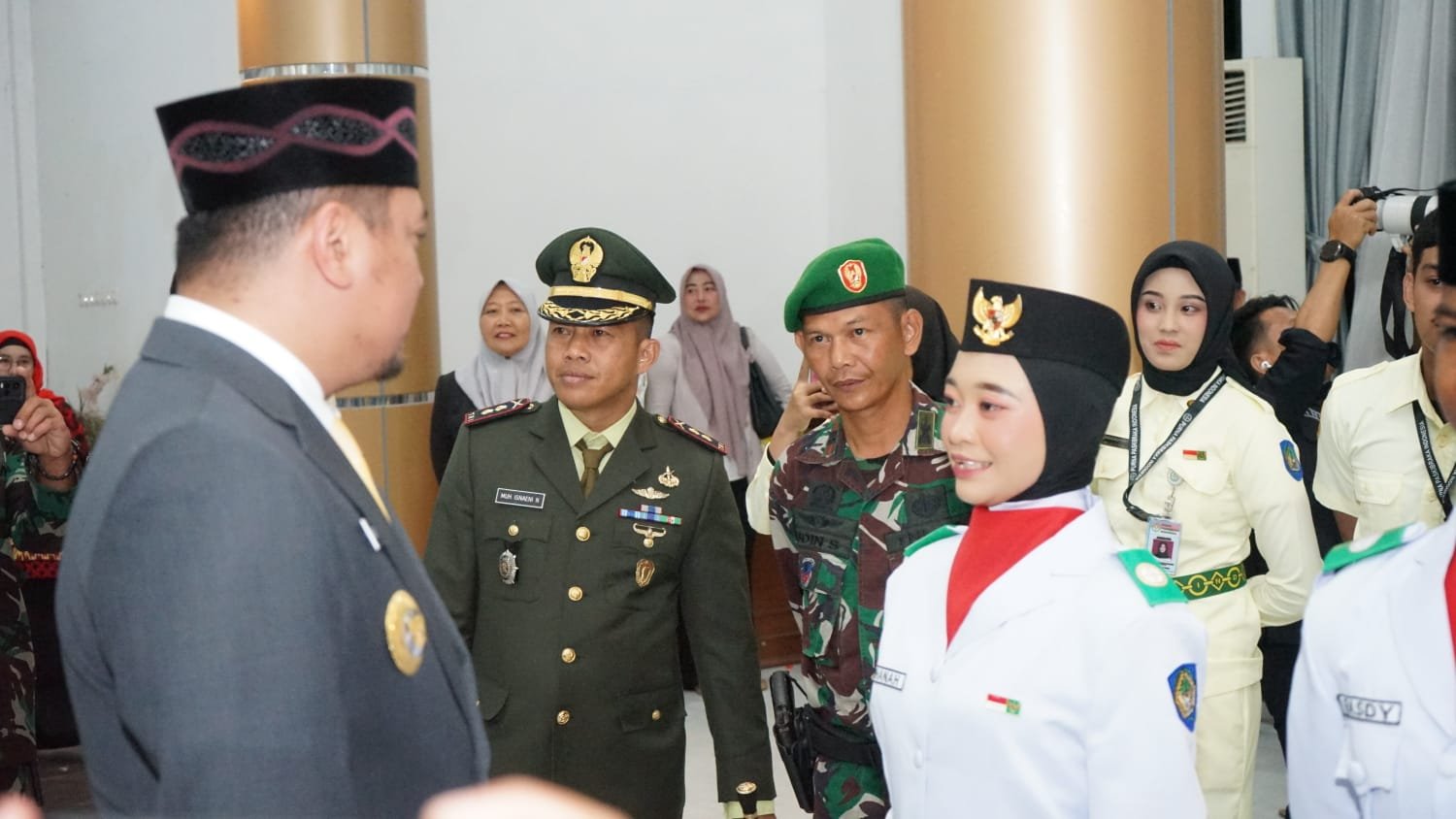 Dandim 1409/Gowa Hadiri Pengukuhan Paskibraka Tingkat Kabupaten Gowa Tahun 2024