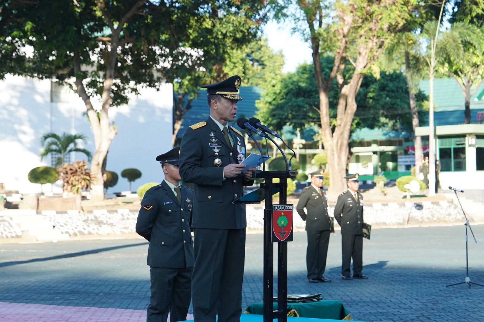 Kasdam XIV/Hsn Memimpin Upacara Peringatan HUT Ke-79 Kemerdekaan RI