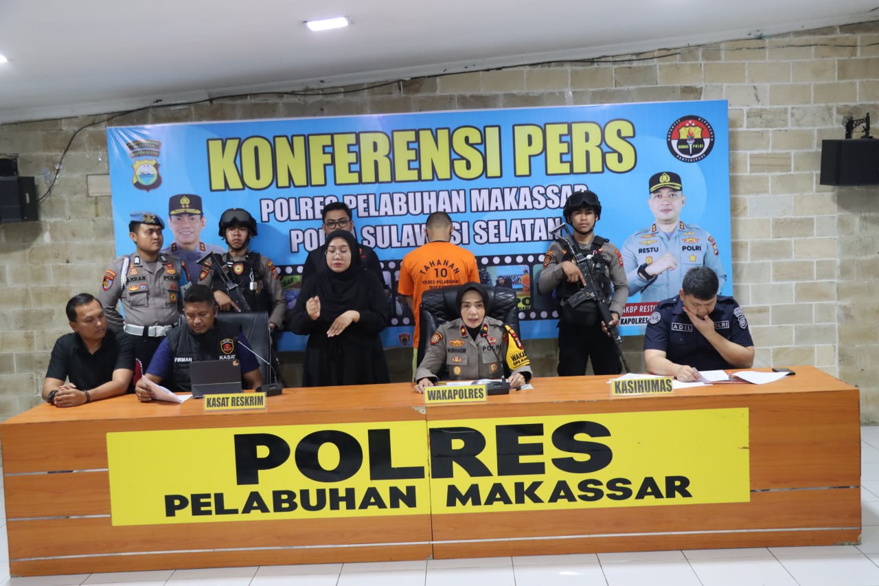 Dipicu Motif Cemburu, Polres Pelabuhan Makassar Amankan Pelaku Penganiayaan Berujung Maut