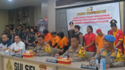 Kapolda Sulsel Pimpin Konferensi Pers Kasus Perdagangan Orang dan Pembunuhan di Luwu Timur