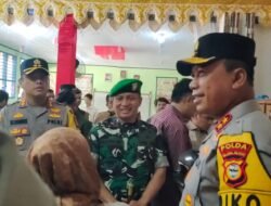 Dandim 1409/Gowa dampingi Forkopimda Prov mengunjungi TPS 10 di SMP 4 Kabupaten Gowa