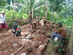 Bersama Warga Binaan,Babinsa laksanakan Kegiatan Karya Bakti