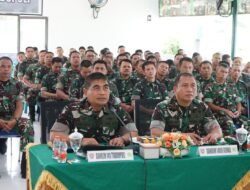 Silaturrahmi Danrem 141/Tp ke Kodim 1409/Gowa, Beri Pengarahan Kepada Personil Jajaran Korem 141/Toddopuli Melalui Vicon