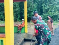 Kompak,Babinsa laksanakan Kegiatan Karya Bakti bersama Warga