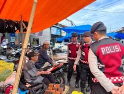 Upaya Colling System, Satuan Samapta Laksanakan Patroli dan Dialog Dengan Pedagang di Pasar Tradisional