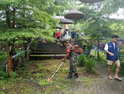 Ciptakan Lingkungan Bersih,Babinsa Bersama Warga Bersihkan Lingkungan