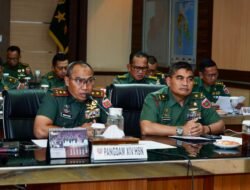 Bahas Pembentukan Batalyon TP di Wilayah,Pangdam XIV/Hsn Gelar Vicon Bersama Para Danrem dan Dandim Jajaran