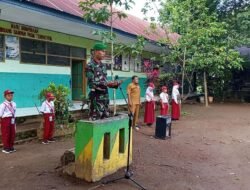 Batituud Koramil 1409-08/Bontonompo Pimpin Upacara di SD Negeri Bontonompo