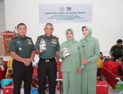 Dalam Rangka HUT Ke-79 Persit Kartika Chandra Kirana, Kodim 1409/Gowa Gelar Bakti Sosial Donor Darah, Sadanis dan Medical Check UP