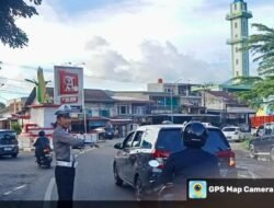 Personil Sat Lantas Polres Takalar Gelar Gatur Sore Jelang Buka Puasa Ramadhan 1446 H