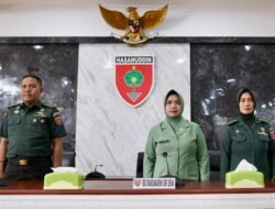 Ibu Raksakarini Sri Sena Kodam XIV/Hasanuddin Hadiri Apel Wanita TNI 2025 Secara Virtual