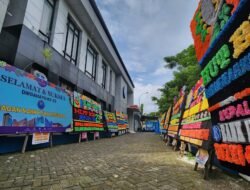 Sebagai Bentuk Apresiasi dan Dukungan Penuh Terhadap Pemberantasan Narkoba,Kantor BNNP Sulsel Dipenuhi Karangan Bunga pada HUT BNN ke-23