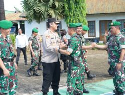 Kapolres Gowa Bersama PJU Polres Gowa Halal Bilhalal Sekaligus Pamitan Ke Keluarga Besar Kodim 1409/Gowa, Sebelum Pindah Tugas Ke Polda Metro Jaya