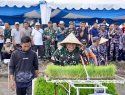 Kasdam XIV/Hsn Hadiri Gerakan Tanam Padi Serentak Bersama Presiden RI Secara Virtual