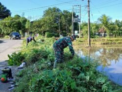 Serda Ilyas bersama Pemerintah Desa dan Warga laksanakan Kerja Bakti
