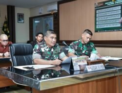 Kasdam XIV/Hsn Ikuti Rakor Pilkada Ulang dan PSU Pilkada Serentak Tahun 2024 Secara Virtual