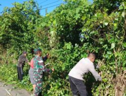 Jaga Lingkungan Tetap Bersih,Babinsa dan Warga laksanakan Kegiatan Karya Bakti