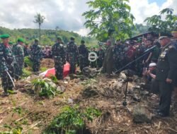 Personel Kodim 1409 Gowa Gelar Upacara Persemayaman dan Pemakaman Secara Militer