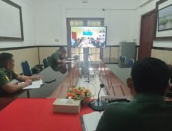 Kodim 1409/Gowa Ikuti Vicon Monev PKS TNI AD dan PT BJB