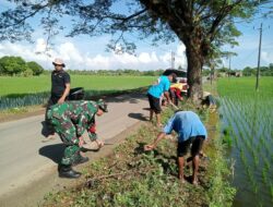 Bersama Warga,Babinsa laksanakan Kegiatan Karya Bakti