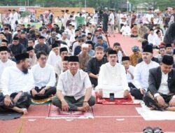 Dandim 1409/Gowa Sholat Idul Adha Bersama Pemerintah dan Masyarakat Gowa