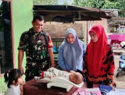 Babinsa Tamallayang Gencar Perangi Stunting, Dampingi Posyandu Demi Generasi Sehat